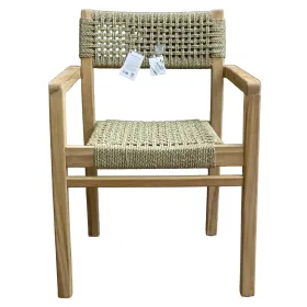 VAN DER LEEDEN Stuhl Teak/Kunststoffseil 58x54 cm Höhe 83 cm