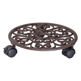 Wagner Pflanzenroller Antik Ø 29 cm, Gusseisen, Tragkraft 50 kg, dunkelbraun