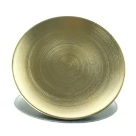 Weihnachtlicher Deko-Teller Goldfarben metallic Ø 18 cm - Kunststoff Weihnachtlicher Deko-Teller Goldfarben metallic Ø 18 cm - Kunststoff