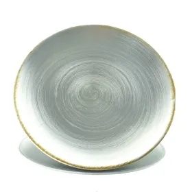 Weihnachtlicher Deko-Teller Silberfarben gewölbt Ø 28 cm - Kunststoff Weihnachtlicher Deko-Teller Silberfarben gewölbt Ø 28 cm - Kunststoff