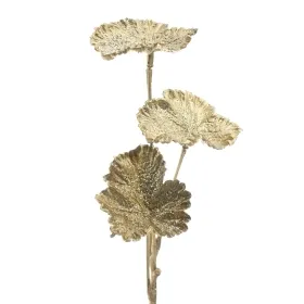 Weihnachtlicher Zweig mit 3 Blättern Goldfarben metallic 29 cm - Kunstpflanzen Weihnachtlicher Zweig mit 3 Blättern Goldfarben metallic 29 cm - Kunstpflanzen