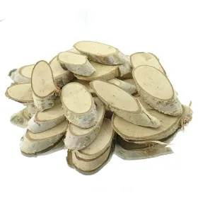 Weihnachts-Bastelartikel Birkenscheiben Natur oval 5 - 10 cm - Holz Weihnachts-Bastelartikel Birkenscheiben Natur oval 5 - 10 cm - Holz