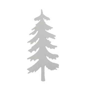 Weihnachts-Fensterbildaufkleber Tannenbaum Weiß grob gezeichnet 49 x 23 cm