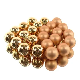 Weihnachts-Micro-Kugeln Brandy Orange Ø 2,5 cm aus Glas - 24er Set