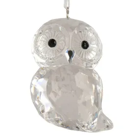 Weihnachtsanhänger Eule transparent - Kunststoff