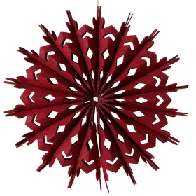 Weihnachtsanhänger Filzschneeflocke dunkelrot Ø 30 cm