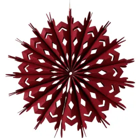 Weihnachtsanhänger Filzschneeflocke dunkelrot Ø 40 cm