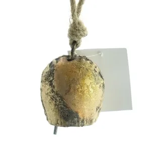 Weihnachtsanhänger Glocke Goldfarben rund Used Look 5 cm - Metall Weihnachtsanhänger Glocke Goldfarben rund Used Look 5 cm - Metall