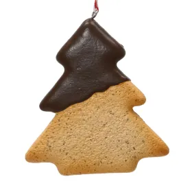 Weihnachtsanhänger Plätzchen Tannenbaum Schokoladenspitze - Polyresin