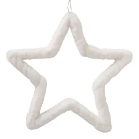 Weihnachtsanhänger Plüsch-Stern Furry cremefarben Ø 54 cm