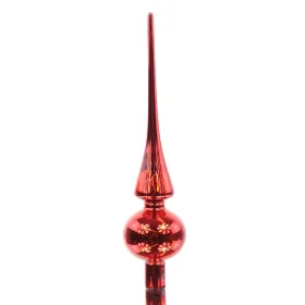 Weihnachtsbaumspitze Christmas Red rot glänzend Ø 6 cm 26 cm - Glas