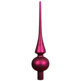 Weihnachtsbaumspitze Festive Pink matt Ø 6 cm 26 cm hoch - Glas