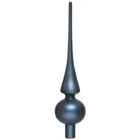 Weihnachtsbaumspitze Nachtblau matt Ø 6 cm 26 cm hoch - Glas