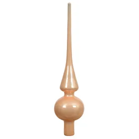 Weihnachtsbaumspitze Peach Pearl glänzend Ø 6 cm 26 cm hoch - Glas