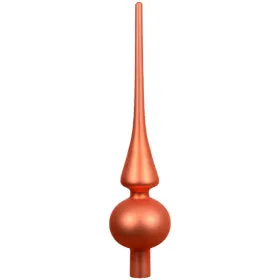 Weihnachtsbaumspitze Warmorange matt Ø 6 cm 26 cm hoch - Glas