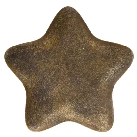 Weihnachtsdeko Dekoteller Stern bronzefarben antik groß - Eisen