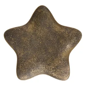 Weihnachtsdeko Dekoteller Stern bronzefarben antik mittel - Eisen