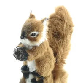 Weihnachtsdeko Eichhörnchen Braun mit Nuss 10 cm - Plüsch Weihnachtsdeko Eichhörnchen Braun mit Nuss 10 cm - Plüsch