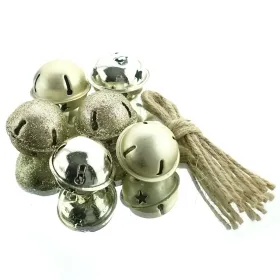 Weihnachtsdeko Glocken Goldfarben in drei Oberflächen aus Metall Ø 3 cm - 6er Set Weihnachtsdeko Glocken Goldfarben in drei Oberflächen aus Metall Ø 3 cm - 6er Set