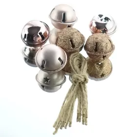 Weihnachtsdeko Glocken Rosa in drei Oberflächen aus Metall Ø 3 cm - 6er Set Weihnachtsdeko Glocken Rosa in drei Oberflächen aus Metall Ø 3 cm - 6er Set
