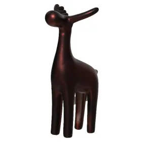 Weihnachtsdeko Hirsch Braun matt 25,6 cm - Porzellan
