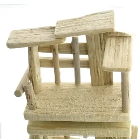 Weihnachtsdeko Kleine Krippe Naturholz 17 x 12 x 14 cm