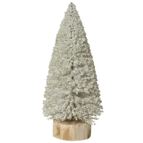 Weihnachtsdeko Mini-Baum Ø 12 cm Höhe 32 cm 100% FSC indoor - weiß/perlmutt
