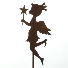 Weihnachtsdeko Rostiger Sterntaler-Engel-Stecker mit Zauberstab11 cm - Metall Weihnachtsdeko Rostiger Sterntaler-Engel-Stecker mit Zauberstab11 cm - Metall