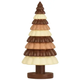 Weihnachtsdeko Tannenbaum in Schokoladenoptik Ø 12 cm Höhe 24,5 cm - Polyresin