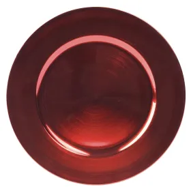 Weihnachtsdeko Teller rot rund Ø 33 cm - Kunststoff