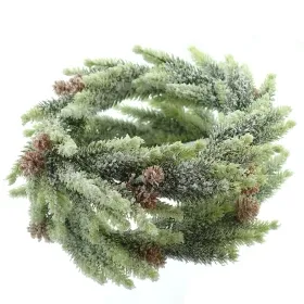 Weihnachtskranz Fichte mit Zapfen & Schnee 25 cm - Kunstblumen Weihnachtskranz Fichte mit Zapfen & Schnee 25 cm - Kunstblumen
