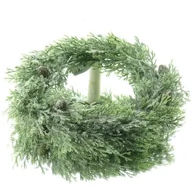 Weihnachtskranz Zypresse gefrostet mit Zapfen Ø 27 cm - Kunstpflanzen Weihnachtskranz Zypresse gefrostet mit Zapfen Ø 27 cm - Kunstpflanzen