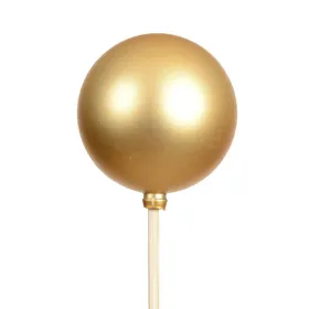 Weihnachtskugel Ø 6 cm auf 36 cm Stab Goldfarben matt - Polystyren