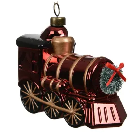 Weihnachtskugel Eisenbahn Rot/Kupferfarben - Kunststoff