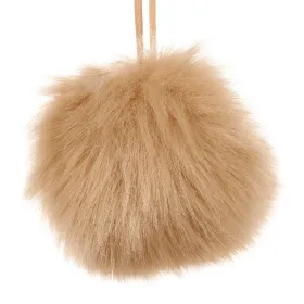 Weihnachtskugel Plüschkugel Sandfarben braun Ø 8 cm - Polyester