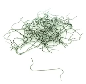 Weihnachtskugelaufhänger Silberfarben 3,5 cm aus Metall - 50er Pack