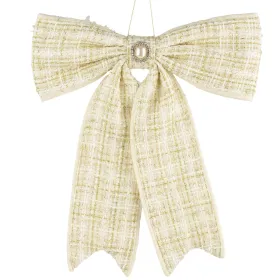Weihnachtsschleife champangerfarben mit Prosche - Polyester