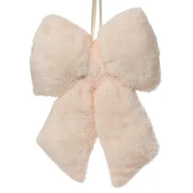 Weihnachtsschleife Creme 5 x 17 x 23 cm - Kunstfell