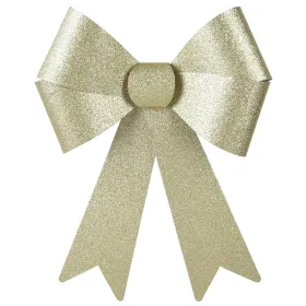 Weihnachtsschleife goldglänzend Höhe 29 cm Breite 21 cm - Kunststoff