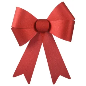Weihnachtsschleife rotglänzend Höhe 50 cm Breite 38 cm - Kunststoff