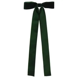 Weihnachtsschleifen mit Clip Tannengrün 3er Bundle - Polyester & Samt