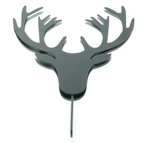 Weihnachtsstecker Hirschkopf Schwarz 26 cm - Metall Weihnachtsstecker Hirschkopf Schwarz 26 cm - Metall