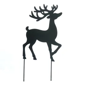 Weihnachtsstecker Stolzer Hirsch Schwarz 26 cm - Metall Weihnachtsstecker Stolzer Hirsch Schwarz 26 cm - Metall